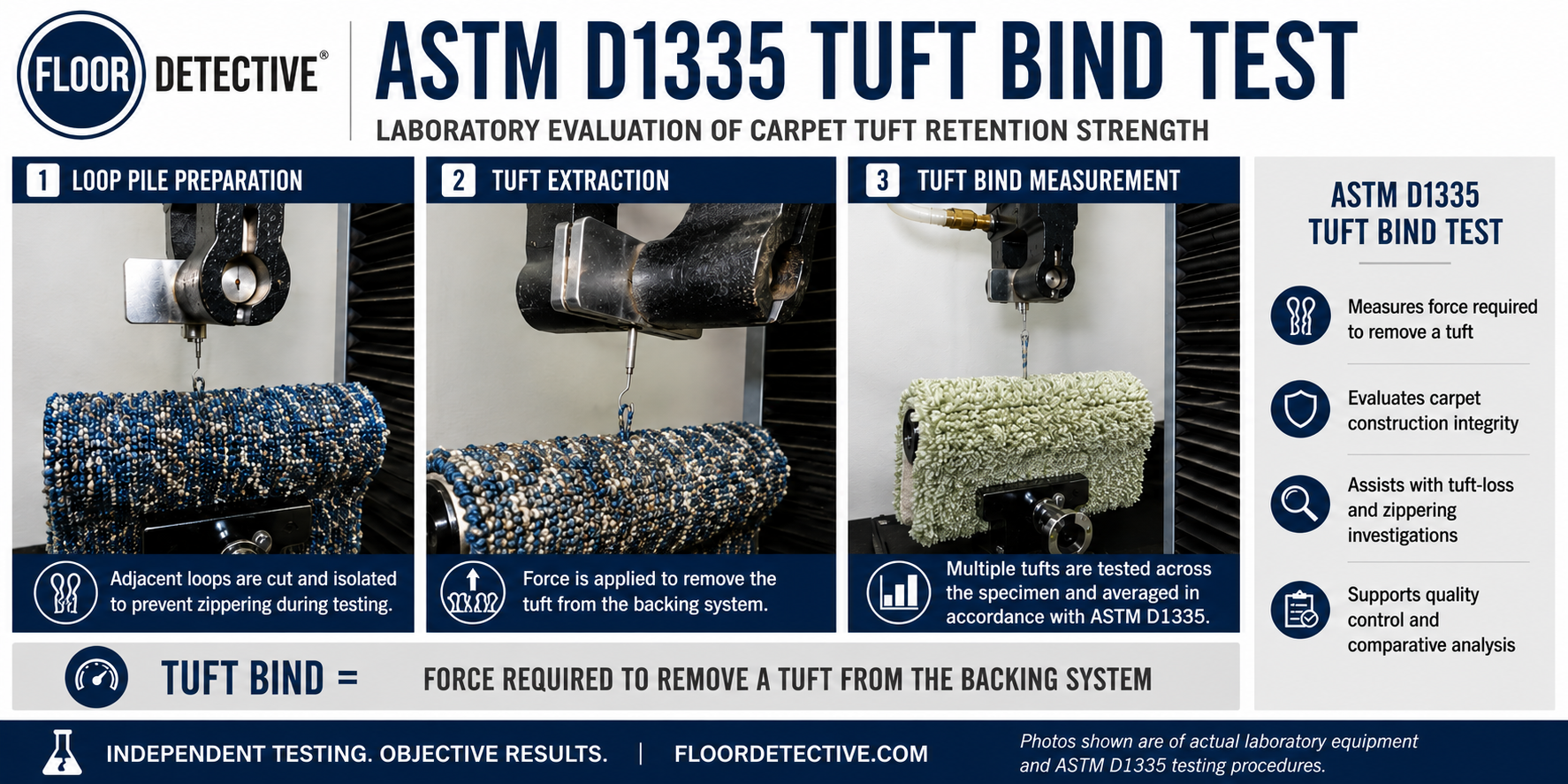 ASTM D1335 Tuft Bind Test 1 6-7-26