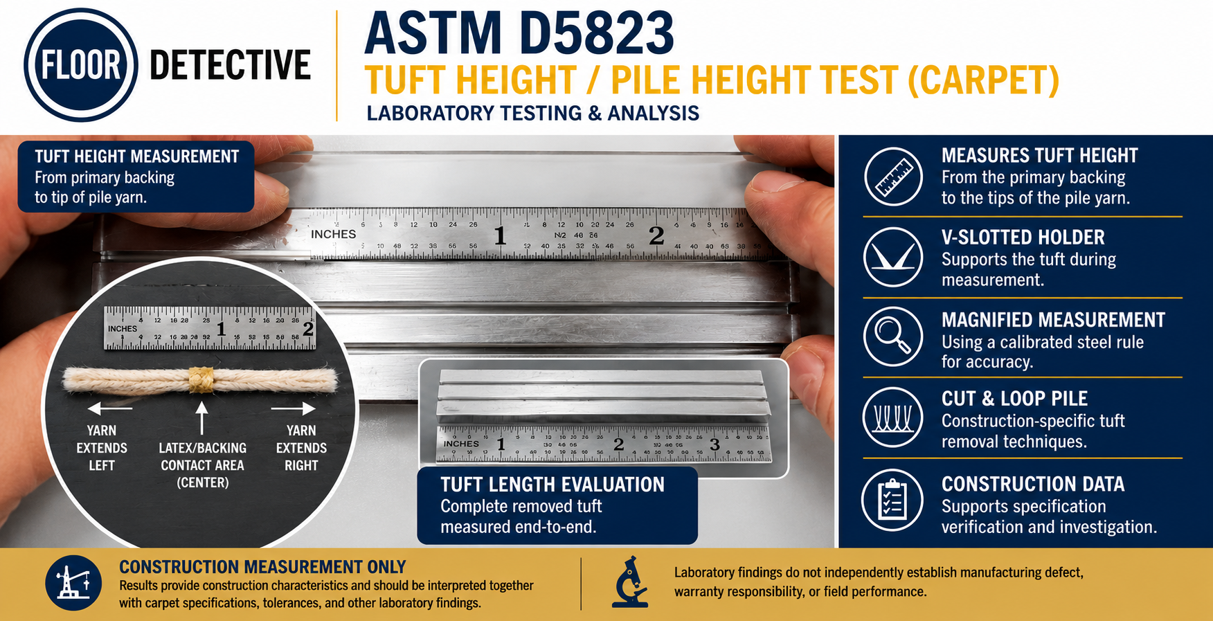 Lab Equipment ASTM D5793 Stitches per Inch 1 6-9-26