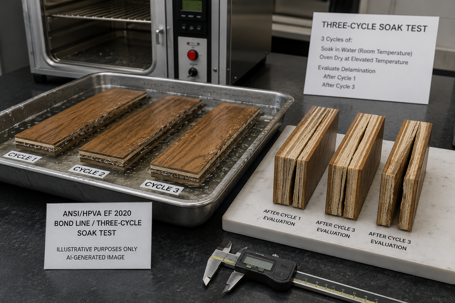 ANSI/HPVA EF 2020 Section 4.2 – Bond Line / Three Cycle Soak Test