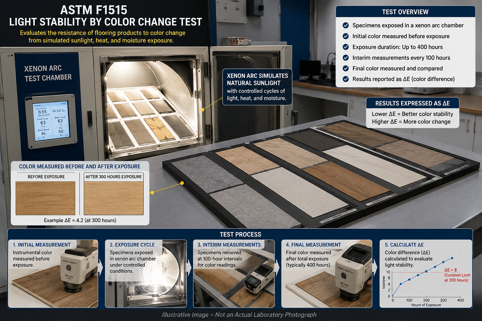 ASTM F1515 Light Stability by Color Change Test