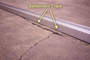 Concrete Shrinkage - settlement Crack 3