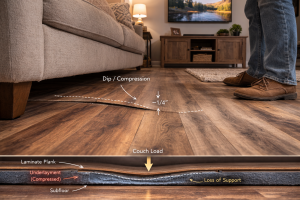 underlayment compression photo 1