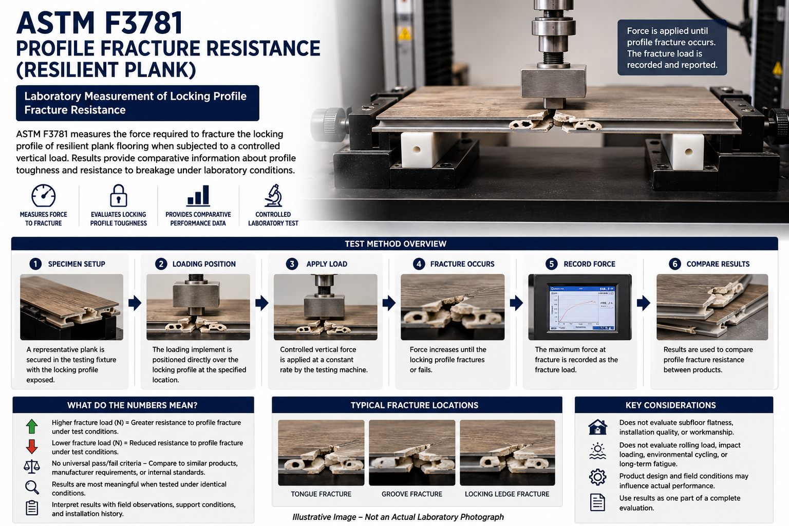 ASTM F3781 – Profile Fracture Resistance (Resilient Plank)