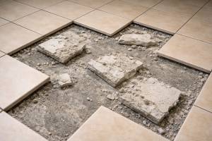 Common tile and stone floor problems including cracking lippage grout failure and bond loss