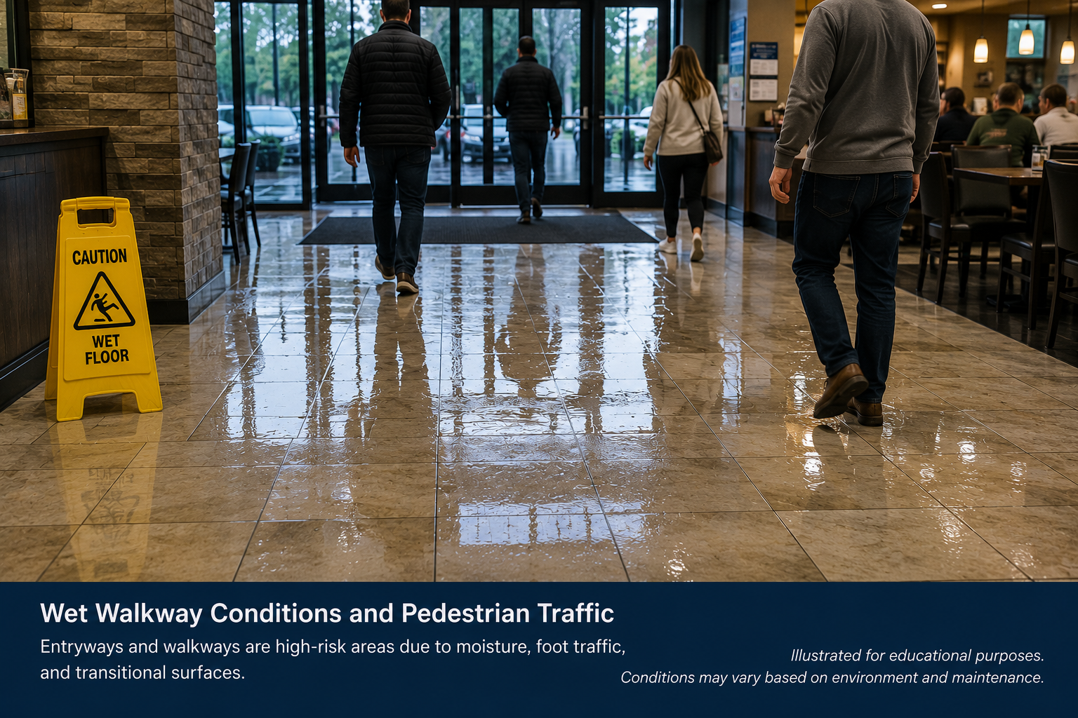 Wet Tile Slip Resistance and Surface Traction