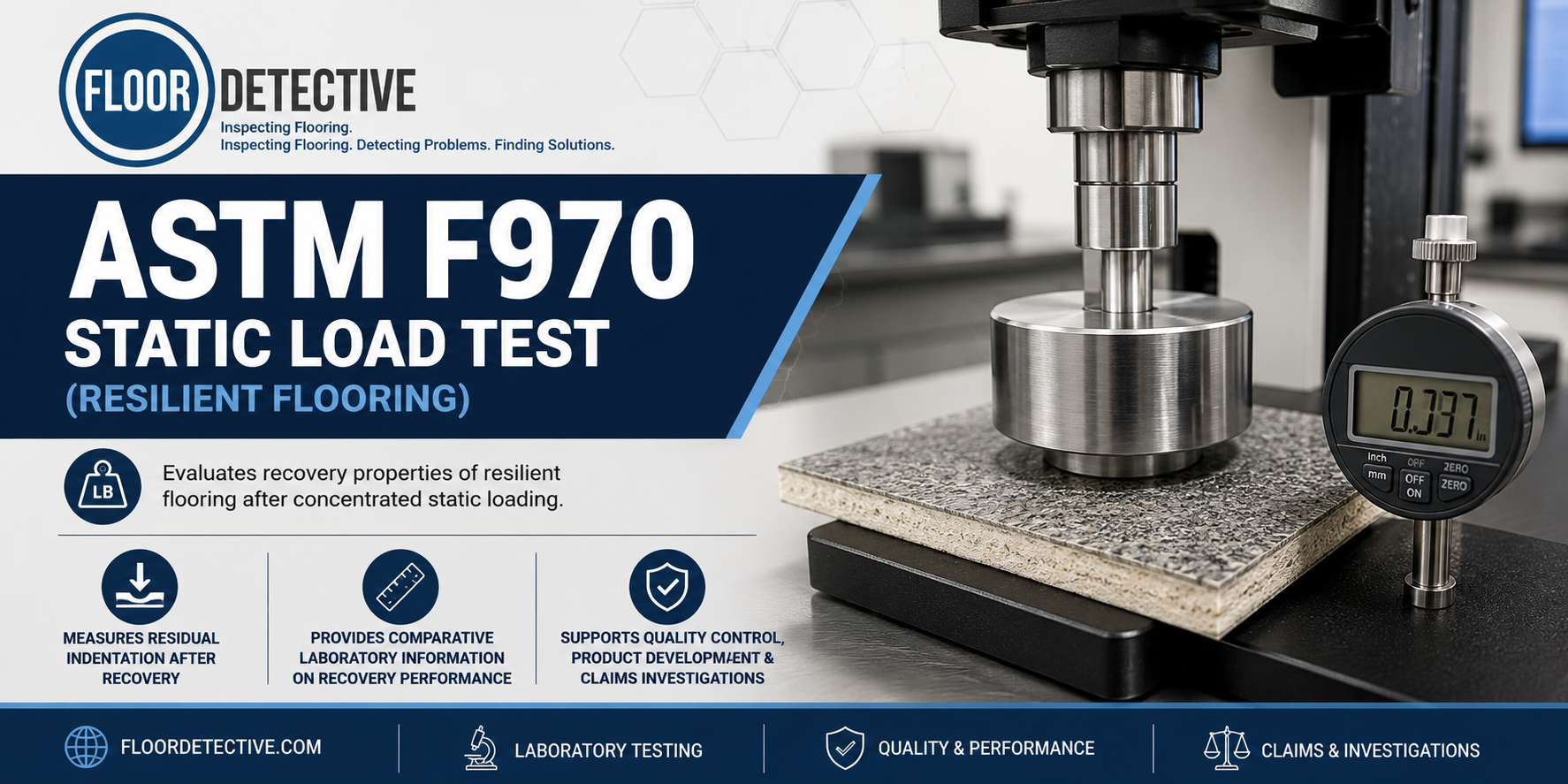ASTM F970 Static Load Test (Resilient Flooring)